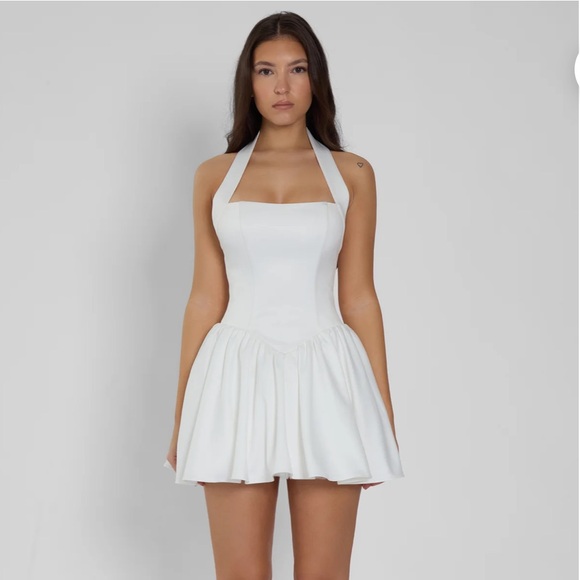 Shop Leau HYADES HALTER CORSET MINI DRESS - Picture 1 of 3